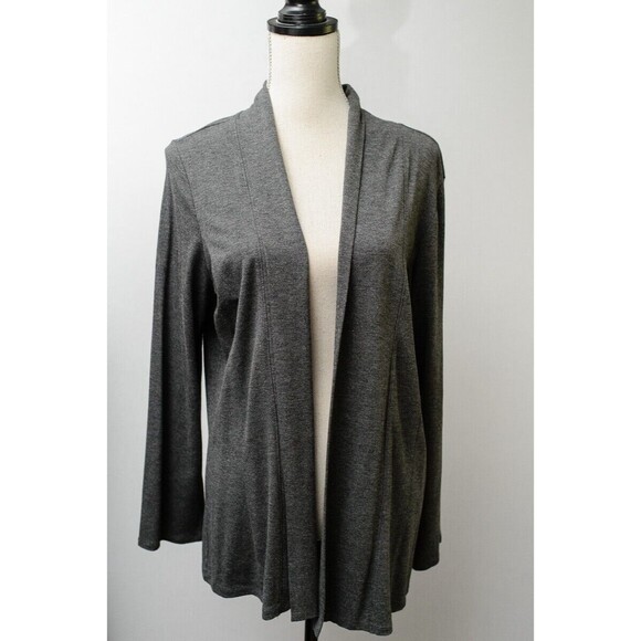 J. Jill Stretch Woman's open cardigan comfy Large Gray - Picture 1 of 5